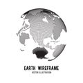 Wireframe planet Earth globe Royalty Free Stock Photo