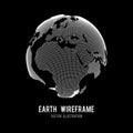 Wireframe planet Earth globe Royalty Free Stock Photo