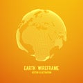 Wireframe planet Earth globe Royalty Free Stock Photo