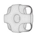 Wireframe Ported Cube Royalty Free Stock Photo