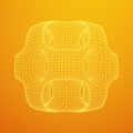 Wireframe Ported Cube Royalty Free Stock Photo