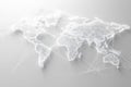 Wireframe representation of a global SaaS network showcasing interconnected continents in a modern design Royalty Free Stock Photo