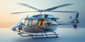 Wireframe representation of a modern helicopter illustrating technology and design concepts Royalty Free Stock Photo