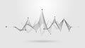 Wireframe sound wave Royalty Free Stock Photo