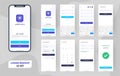 Wireframe UI, UX and GUI layout with different Login Screens.