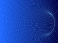 Wireframed hole. Vector abstract digital background. 3D tunnel grid. Wireframe 3D surface tunnel. Grid texture
