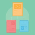 Wireframes Sitemap vector illustration