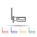 wireless adapter multi color style icon. Simple thin line, outline vector of computer parts icons for ui and ux, website or mobile Royalty Free Stock Photo