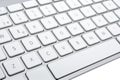 Wireless aluminum keyboard detail Royalty Free Stock Photo