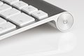 Wireless aluminum keyboard detail Royalty Free Stock Photo