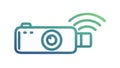 Wireless Camera Connection Icon, Streaming Video Vector, vector design Generative AI Royalty Free Stock Photo