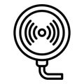 Wireless charger icon, outline style