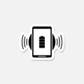 Wireless Charger icon sticker Royalty Free Stock Photo