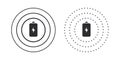 Wireless charger icons. Device charging icons. Phone charge simple illustration. Vector scalable graphics