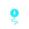 Wireless charging icon on white Royalty Free Stock Photo