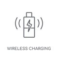 Wireless charging linear icon. Modern outline Wireless charging