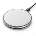 Wireless charging pad white background Royalty Free Stock Photo