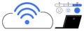 Wireless Cloud Connectivity and User Experience Feedback Concept Royalty Free Stock Photo