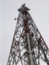 Wireless communication tower for 4G and 5G networks Royalty Free Stock Photo