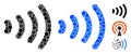 Wireless Composition Icon of Circles