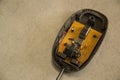 Wireless computer mouse dismantle Royalty Free Stock Photo