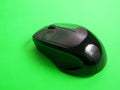 Wireless Computer Mouse on Green Background Royalty Free Stock Photo