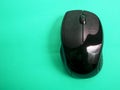 Wireless Computer Mouse on Green Background Royalty Free Stock Photo