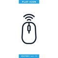 Wireless Computer Mouse Icon Vector Design Template. Royalty Free Stock Photo