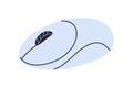 Wireless computer mouse with scroll wheel and buttons. Modern technology accessory, ergonomic tool, device. Cordless