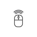 Wireless connection mouse line icon Royalty Free Stock Photo