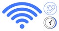 wireless Connectivity with Call and Time Icons Representing Digital Communication and Efficiency Royalty Free Stock Photo