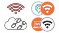 Wireless Connectivity Icons Vector Set for Technology, vector design Generative AI Royalty Free Stock Photo
