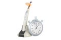 Wireless dental curing light LED with stopwatch, 3D rendering