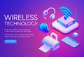 Wireless devices technology vector illustration Royalty Free Stock Photo
