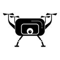 Wireless drone icon, simple style