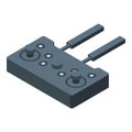 Wireless drone joystick icon isometric vector. Aerial video