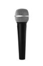 Wireless dynamic microphone on white background.