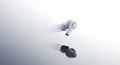 Wireless Earbuds White and Black, Modern Technology, Audio Royalty Free Stock Photo
