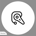 Wireless earphone vector icon sign symbol