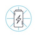 wireless energy line icon, outline symbol, vector illustration, concept sign