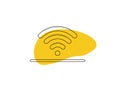 Wireless Fidelity Flat Icon on vector illustration