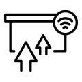 Wireless gate icon, outline style Royalty Free Stock Photo