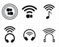 Wireless Headphones and Earbud Icons