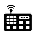 Wireless intercom icon creatively designed in glyph style