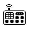 Wireless intercom icon creatively designed in glyph style