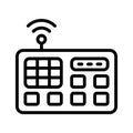 Wireless intercom icon creatively designed in outline style