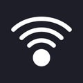 Wireless internet dark mode glyph ui icon