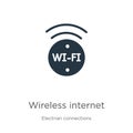 Wireless internet icon vector. Trendy flat wireless internet icon from electrian connections collection isolated on white Royalty Free Stock Photo