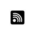 Wireless Internet WiFi, Social RSS Flat Vector Icon Royalty Free Stock Photo