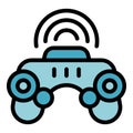 Wireless joystick icon vector flat